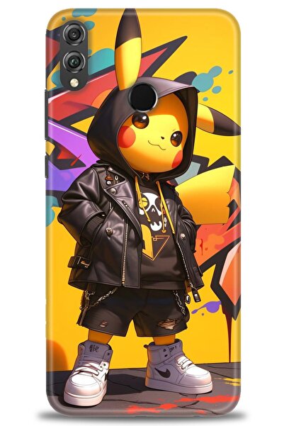 Rulet Aksesuar غطاء متوافق مع هاتف هواوي هونر 8X HD مطبوع - غطاء سيليكون مصمم...