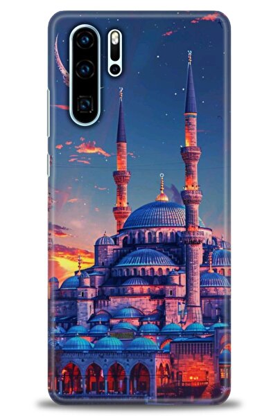 Rulet Aksesuar غطاء متوافق مع هاتف هواوي P30 Pro HD مطبوع - غطاء سيليكون بتصم...
