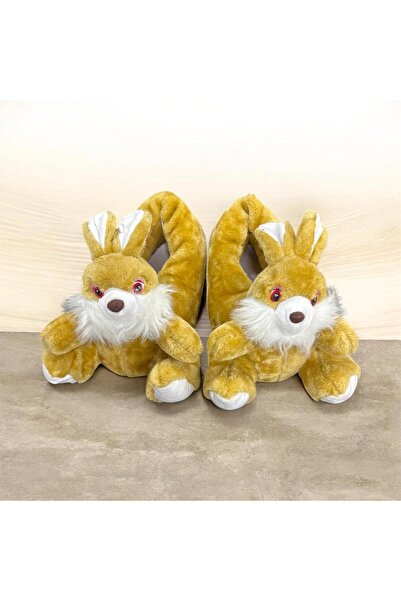 AkınalBella Special Quality Rabbit-Shaped Plush Fluffy Slippers