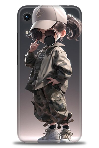 Rulet Aksesuar غطاء متوافق مع هاتف هواوي هونر 8A HD مطبوع - غطاء سيليكون بتصم...