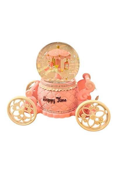 Muhcu Home Medium Size Princess Carriage Unicorn Snow Globe - Batteries Included in the Box