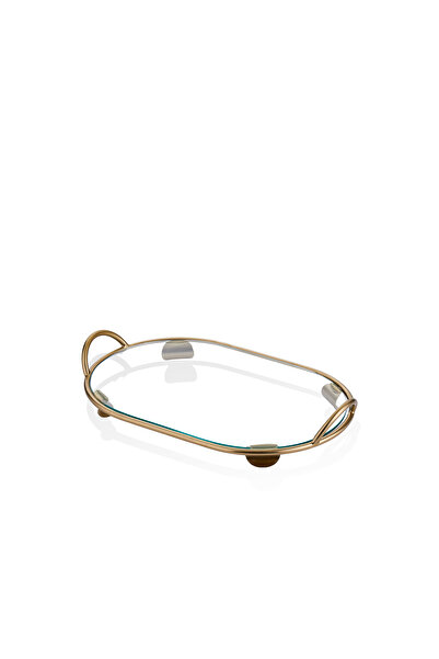 Cornella Line Decorative Glass Tray Gold