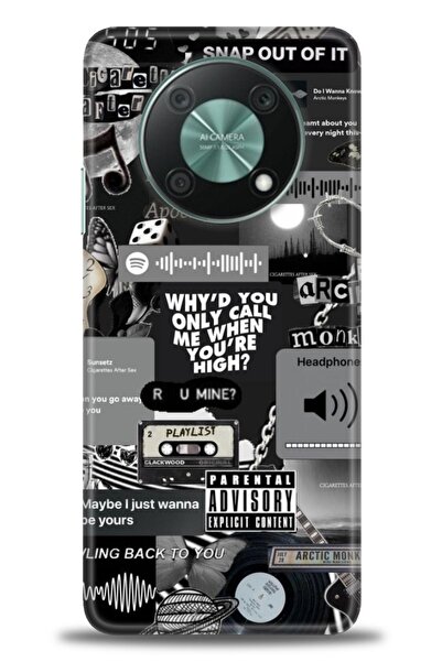 Rulet Aksesuar غطاء متوافق مع هاتف هواوي نوفا Y90 HD مطبوع - غطاء سيليكون مصم...