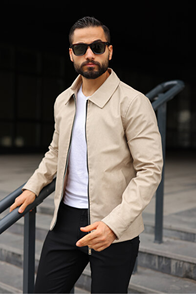 BASEL.CO Vintage Effect Leather Double Zipper Iconic Design Leather Jacket