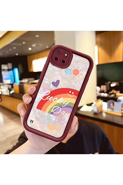 Hontinga حافظة هاتف ملونة من مادة السيليكون المتوافقة مع Realme C21Y/C25Y مضا...