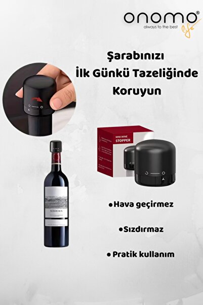 Onomo Life Vakumlu Sızdırmaz Şarap Şişesi Tıpası
