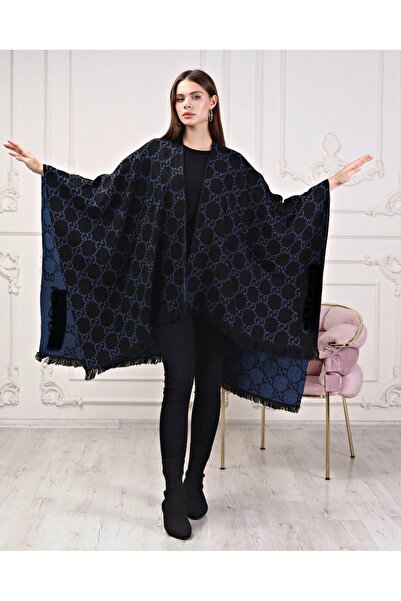 LAND SCARF Çift Taraflı Omuz Şal Panço