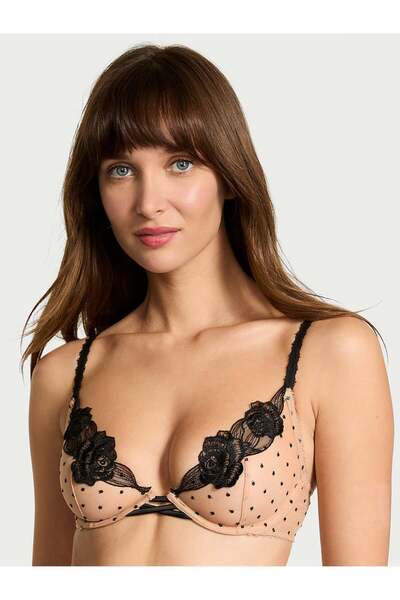 Victoria's Secret Güllü Tül Astarsız Demi Sütyen