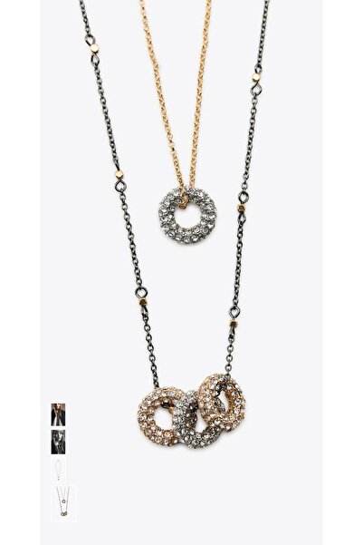 Unzilee Shiny Combination Necklace Set with Ring 2-Piece Zra Brand Model Necklace Set