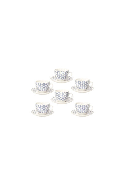 Tognana Metropolis 'Down Town' Tea Cup and Saucer Set – 6 Pieces