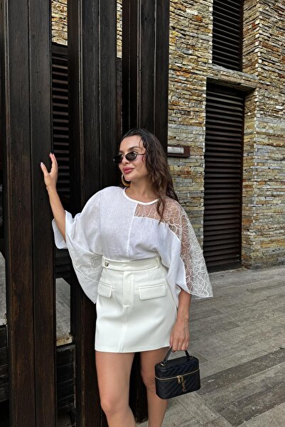 Gizem Ecemiş Dawson Keten Özel Tasarım Premium Bluz