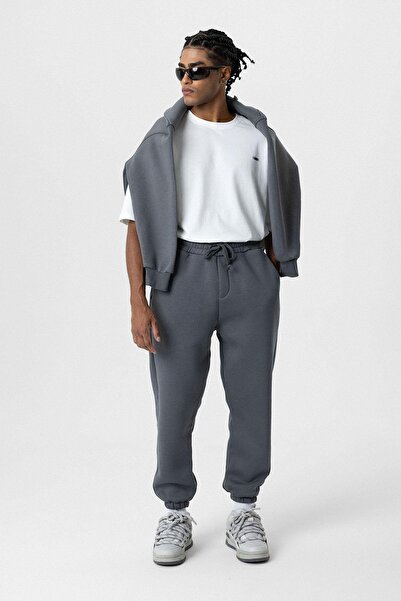 VAMOSCLO Basıc Oversized jogger sweatpants light smoke