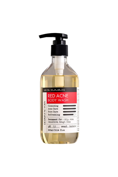 DERMA FACTORY Vücut Akneleri ve Batık İçin Salisilik Asit Duş Jeli Red Acne B...