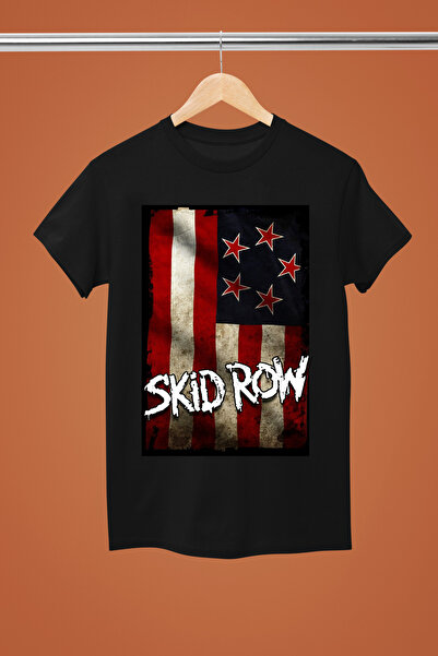 MAGORS Skid Row the Rock Band Printed Cotton Short Sleeve Regular Fit Rock T-Shirt