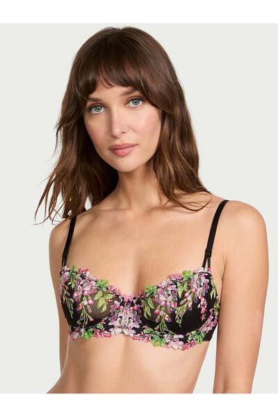 Victoria's Secret Çiçek İşlemeli Desteksiz Balkonet Sütyen