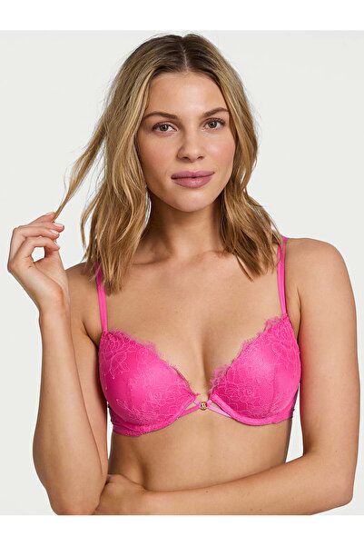 Victoria's Secret Gül Dantelli Push-Up Sütyen