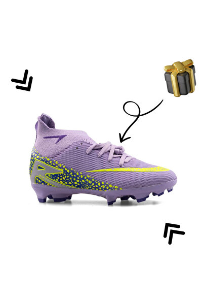 Moda Mevsimi RAHAT ORJINAL YENİ SEZON ÇORAPLI BAĞSIZ ÇOCUK KRAMPON LİLA SARI