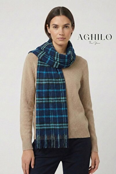 Aghilo Eșarfă de damă cu model în carouri 180x35 cm |   Şal de iarnă moale şi uşor