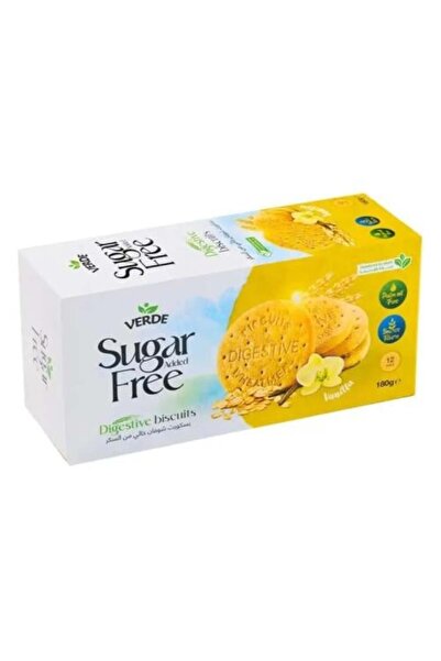 VERDİ بسكويت الشوفان دايجستف خالي من السكر 180 غرام - بنكهة الفانيليا