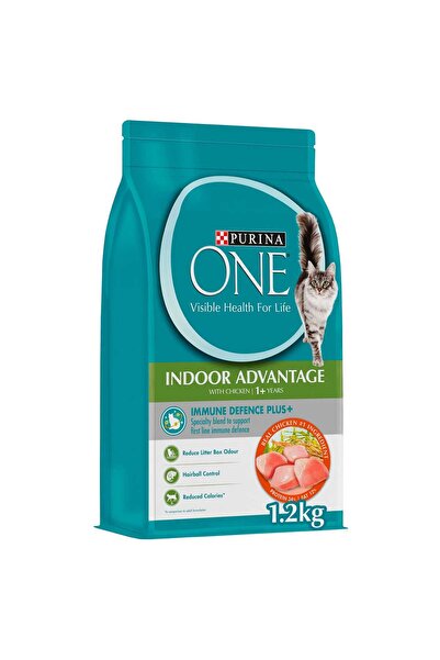Purina One طعام القطط Indoor Advantage بنكهة الدجاج للأطفال من عمر سنة فما فوق