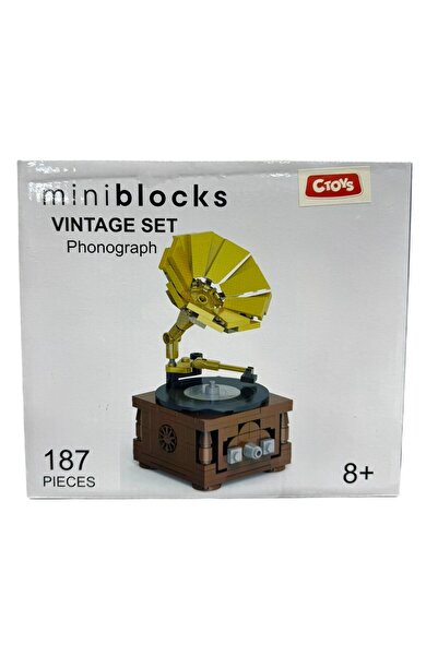 CToys Miniblocks Vintage Gramofon Yapım Seti Yapı Oyuncak – 187 Parça