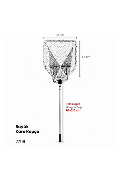 Alamatra Teleskopik 210 cm Kare Misina File Kepçe