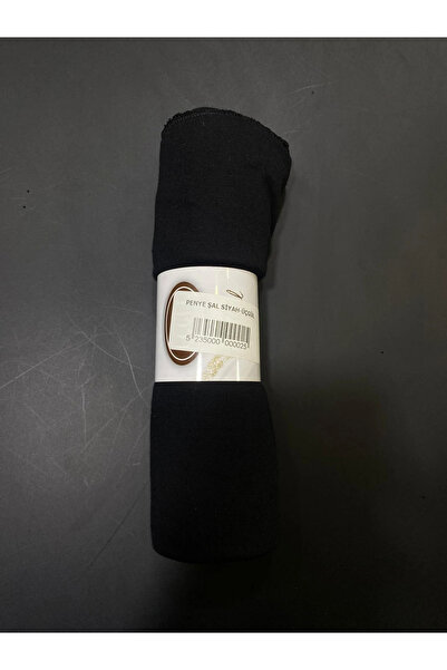 Üçgül Combed Cotton Shawl Black-Üçgül