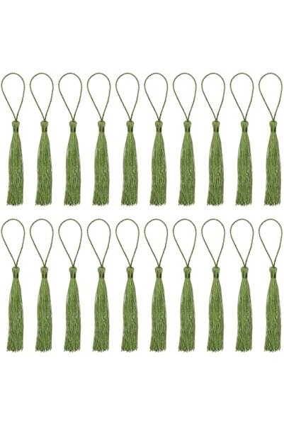 Abrar Mini Silky Handmade Soft Flossy Bookmark Tassels with Cord Loop for Keychain Earring Jewelry Making,
