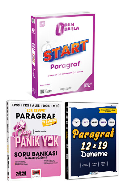 Üç Dört Beş Yayıncılık 0'dan Başla Start Paragraf Soru Bankası+Zor Seviye Sor...