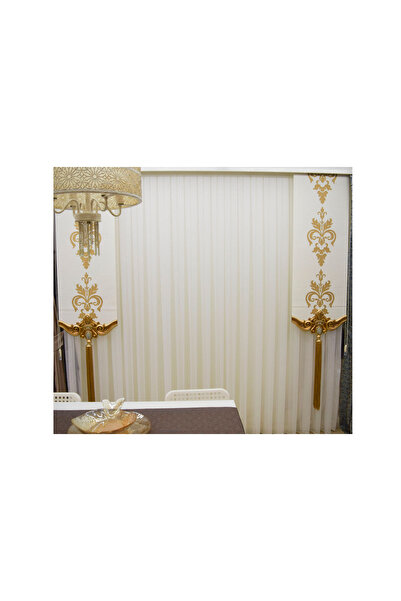 Nazhome Varaklı Perde Stor Fon