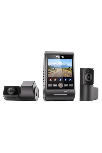 Viofo A229 Ultra 3 Kameralı Ön+İç+Arka 4K+4K+1080P Sony Starvis 2 Sensörlü HDR Wi-Fi 6 GPS'li Araç K