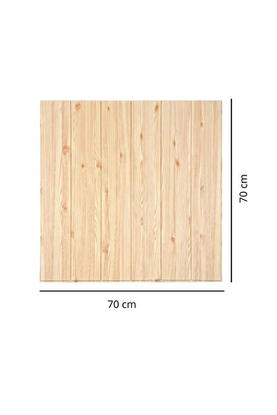 HORECA MARKET 3D Kendinden Yapışkanlı Duvar Paneli Açık renk ahşap - 70x70cm ...
