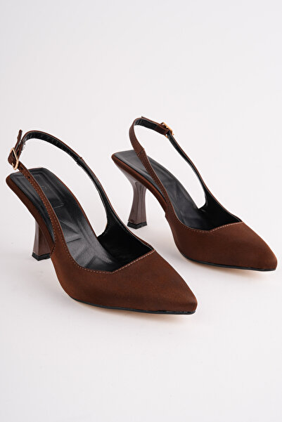 perry shoes حذاء نسائي من WANDY باللون البني بمقدمة مدببة وكعب رفيع مفتوح من ...