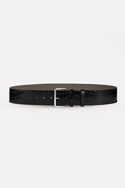 VATKALI Crocodile Patterned Leather Belt