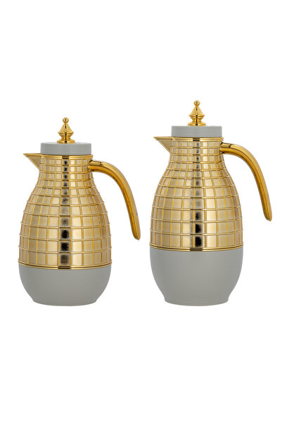 ALSAIF طقم ترمس ميرا للقهوة وشاي قطعتين من السيف / تصميم أنيق يناسب جميع الأذ...