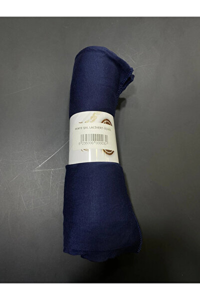 Üçgül Combed Cotton Shawl Navy Blue-Üçgül