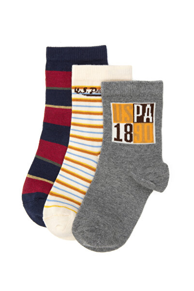 U.S. Polo Assn. Boy's 3-Piece Socks 50318047-Vr086