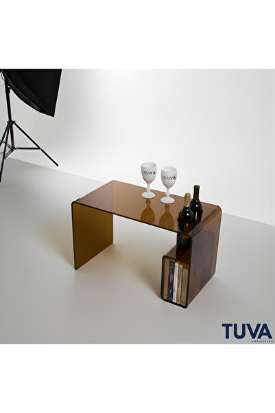 TUVA REKLAM Monarch Serve Pleksi Yan Sehpa & Dergilik | Bar ve Servis Sehpası...