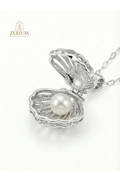 ZERİUM Yeni Trend Kadın Çelik Kolye İçindemdeki Sen İstiridye Rüyası