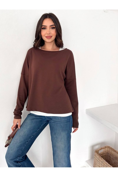 Noa&Noa Loose Blouse with Open Shoulder Detail