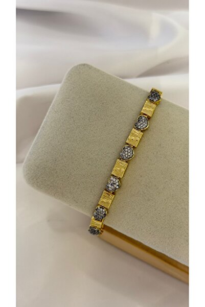 Double Color Heart Detail Steel Bracelet