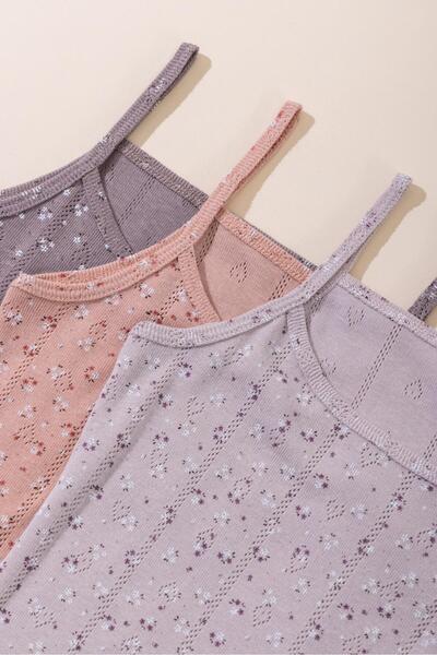 BAYKAR Girl's Cotton Thin String Strap Colorful Ba Printed Lasik Undershirt 3...