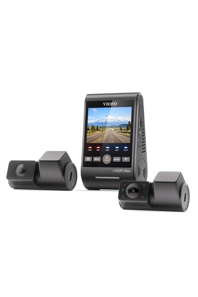 Viofo A229 Ultra 3 Kameralı Ön+İç+Arka 4K+4K+1080P Sony Starvis 2 Sensörlü HDR Wi-Fi 6 GPS'li Araç K