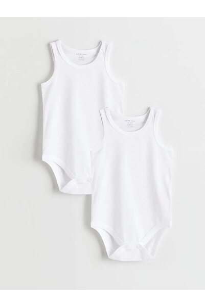 LC Waikiki Basic Baby Boy Snap Fastener Bodysuit 2-Pack (W5)