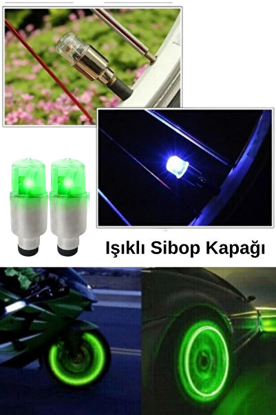 Privo Işıklı Bisiklet ve Araba Sibop Kapağı Hareket Sensörlü LED Sibop Lambas...