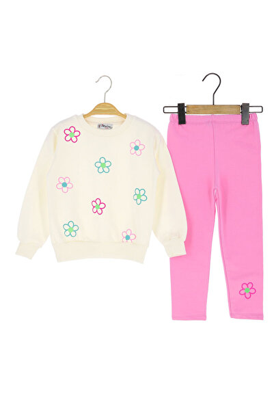 CRASSİ Costum pentru fetiță cu imprimeu cu margarete