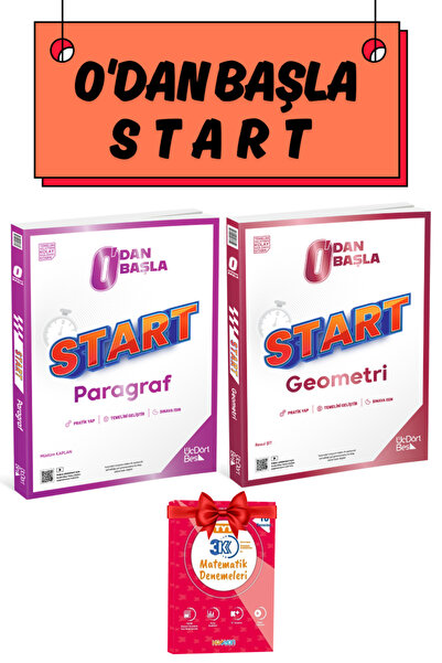 Üç Dört Beş Yayıncılık 0'dan Başla Start Paragraf Soru Bankası+0'dan Başla St...