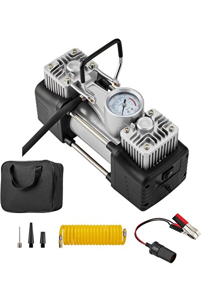 BUNCA 2-cylinder air blower - for cars, motorcycles, roadside assistance, emergencies, and camping.