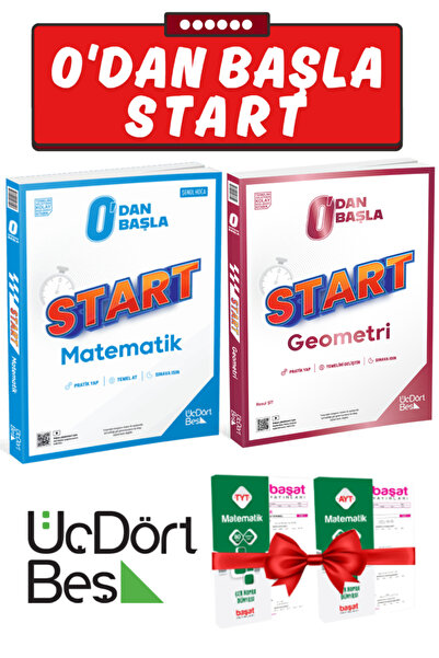 Üç Dört Beş Yayıncılık 0'dan Başla Start Matematik Soru Bankası+0'dan Başla S...