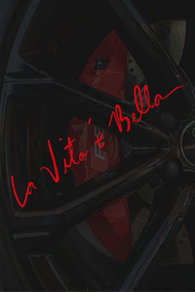 Quart Aksesuar 20 x 4 cm Hayat Güzeldir La Vita E Bella Motor Araba Sticker O...